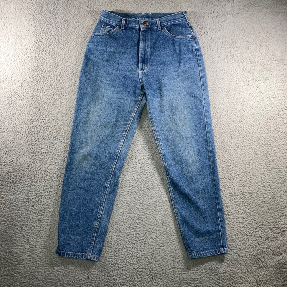 Lee Vintage Mom Jeans Womens 29x28 Blue Retro High Waisted Tapered Leg 80s Denim